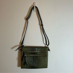 Purse Green Faux Crocodile Crossbody Bag